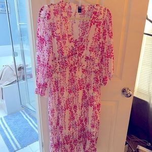 Pink Floral Shein Dress NWT